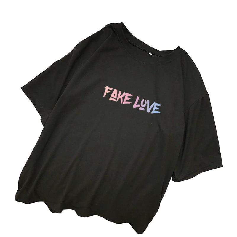 Hallyu Street Noir / M Tshirt FAKE LOVE (BTS) Rainbow Edition