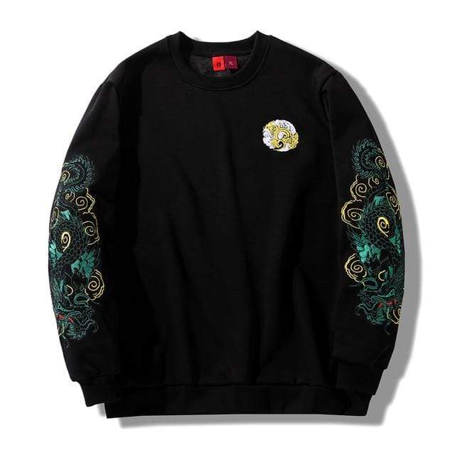 Hallyu Street Sweatshirts Noir / M Sweatshirt Coréen Brodé HARAZ™